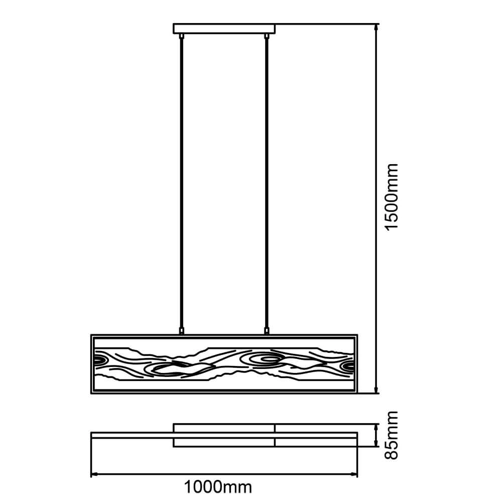 Lampe suspendue LED Chaumont avec du bois Brilliant 4004353411786
