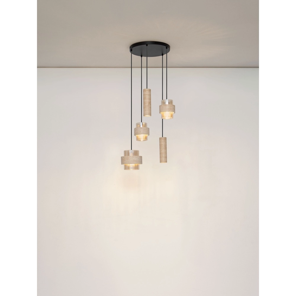 Lampe pendante moderne Melony brun sable Lyora 5212063501256