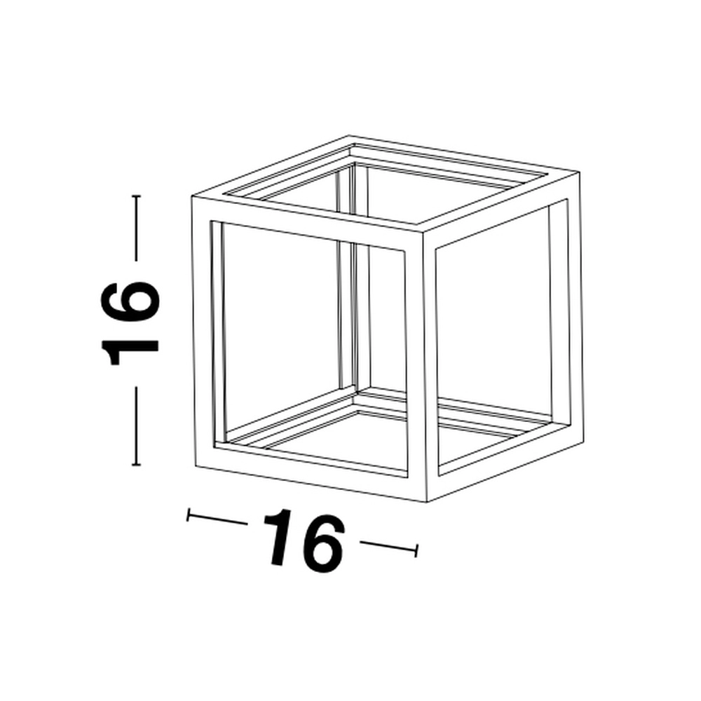 Lampe de table carrée Gabbia noir Lyora 5212017428943