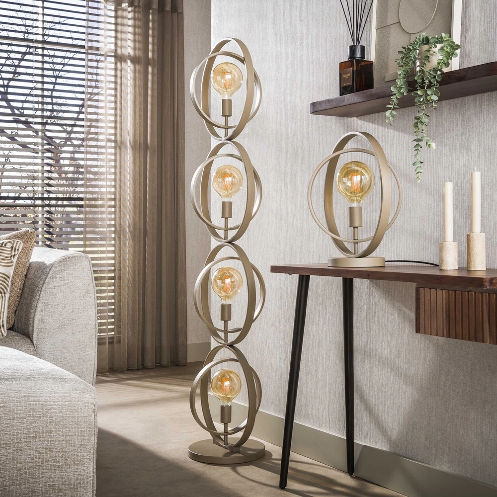 Lampe de pied à sable à 4 lumières Turn E27 - Ø 40cm Lyora 8716803513099