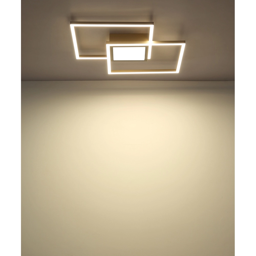 Lampe de plafond élégante Saunders brun sable Globo 9007371590353