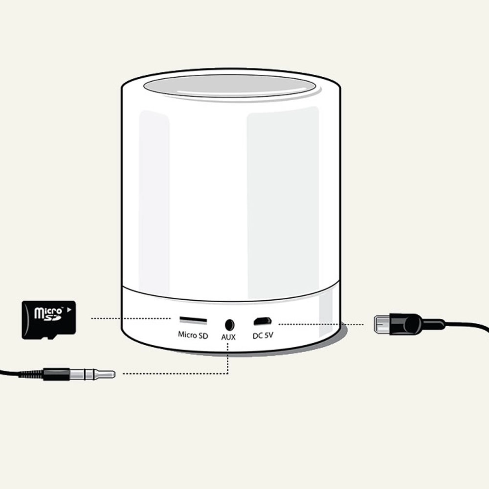 Lampe de haut-parleur Can Smooz avec haut-parleur GardenLights 5907800858129