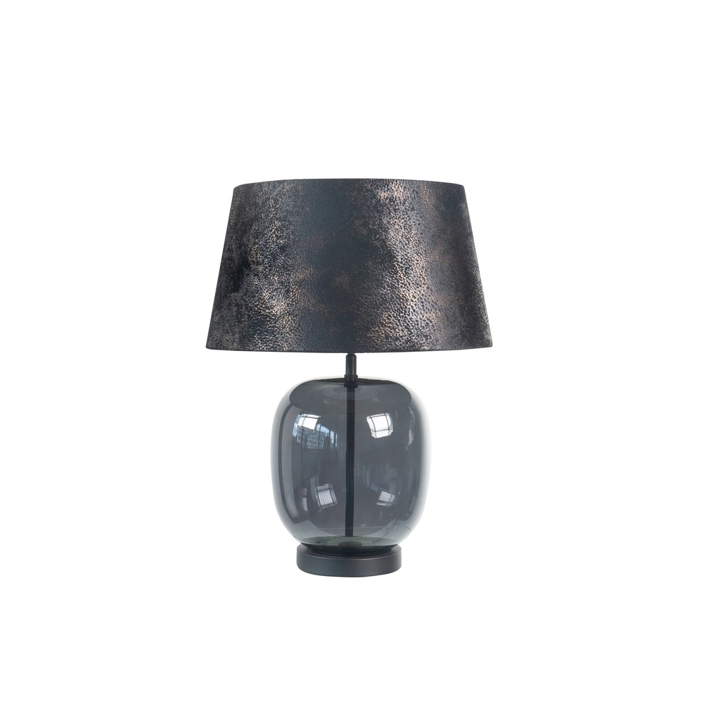 Lampe de table Bellini noir avec verre fumé Ø 40cm
