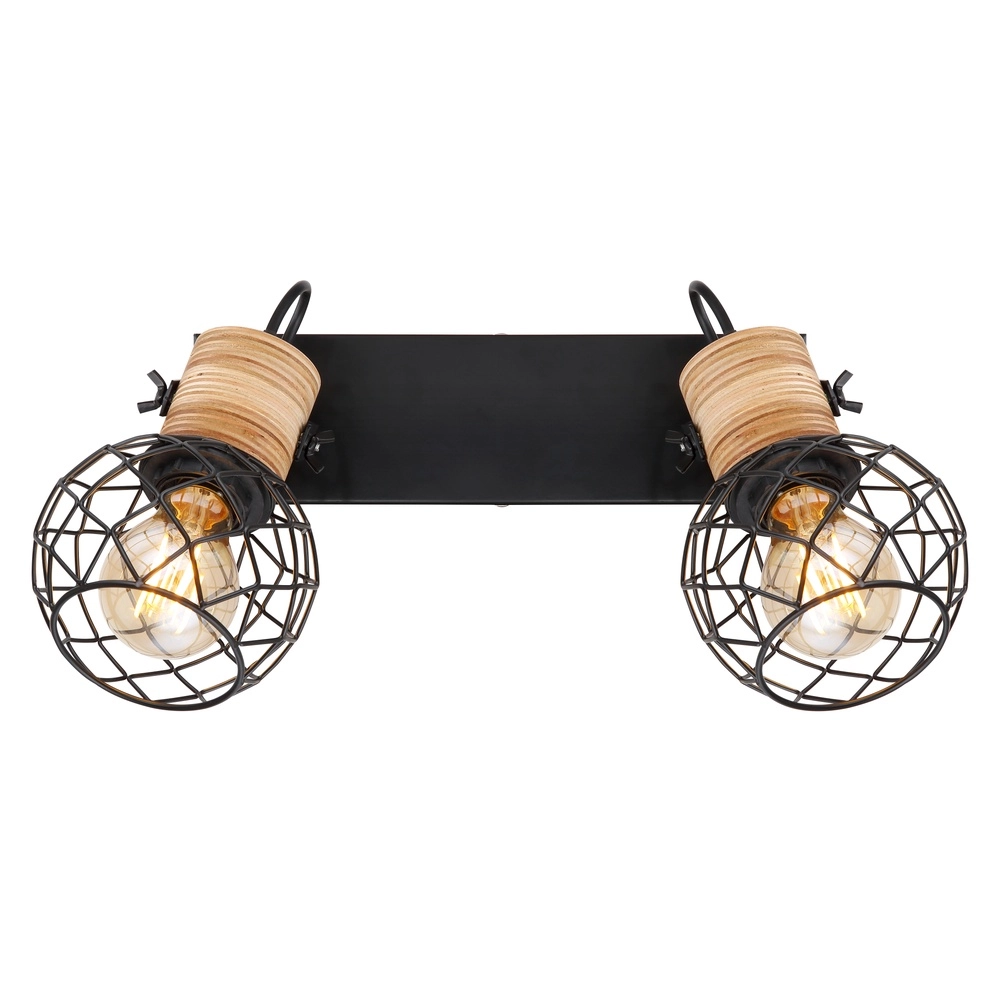 Lampe murale Lacky 2-noir clair Globo 9007371417360
