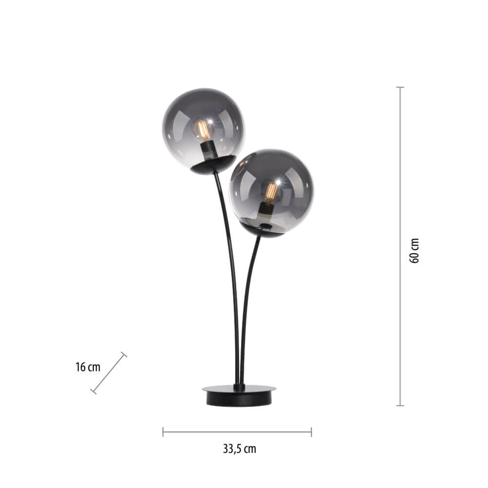 Lampe de table Big Widow noir Just Light 4043689988401