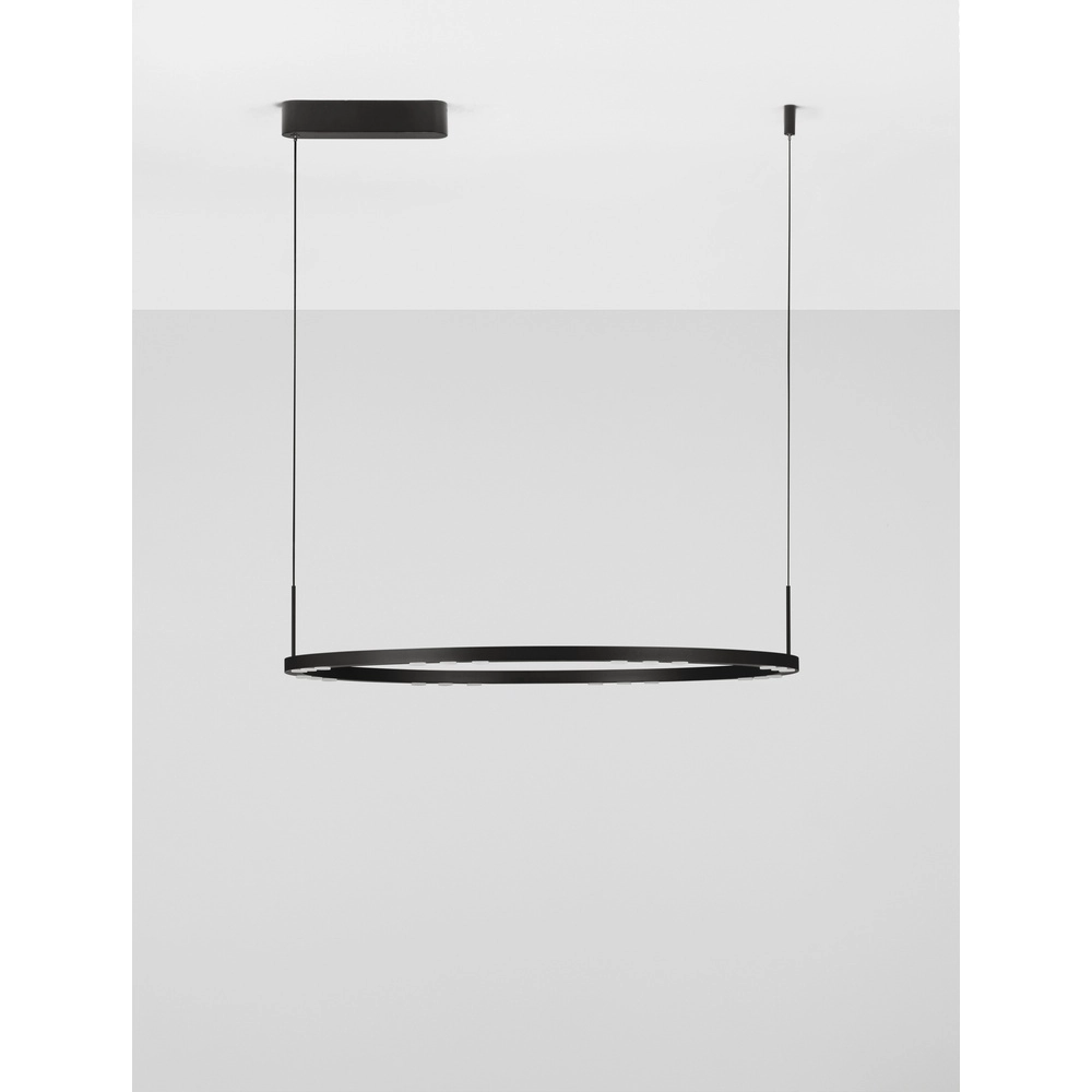 Suspension élégante Lunette noir Ø 80cm Lyora 5212017465207