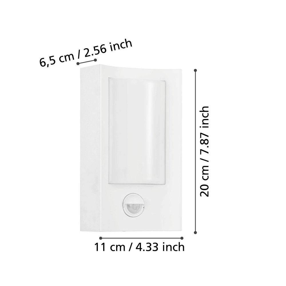 Lampe murale Casilda Blanc avec capteur Eglo 9002759340063