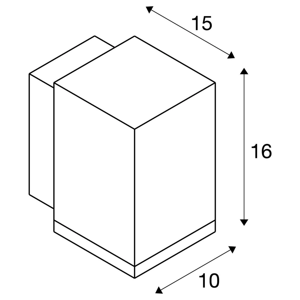 Spot monté en surface Enola Square M Haut - Bas anthracite SLV 4024163235747