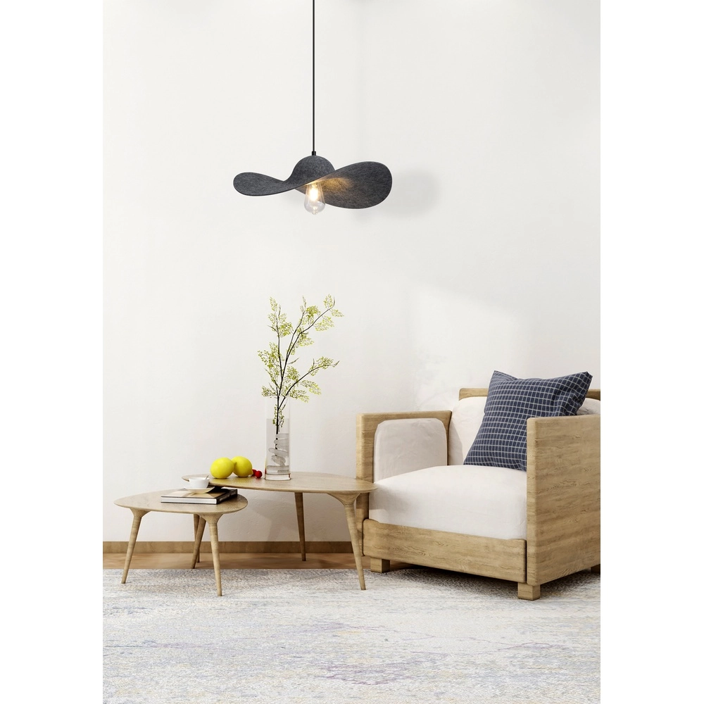 Suspension noire Ripple avec feutre Searchlight 5053423298887