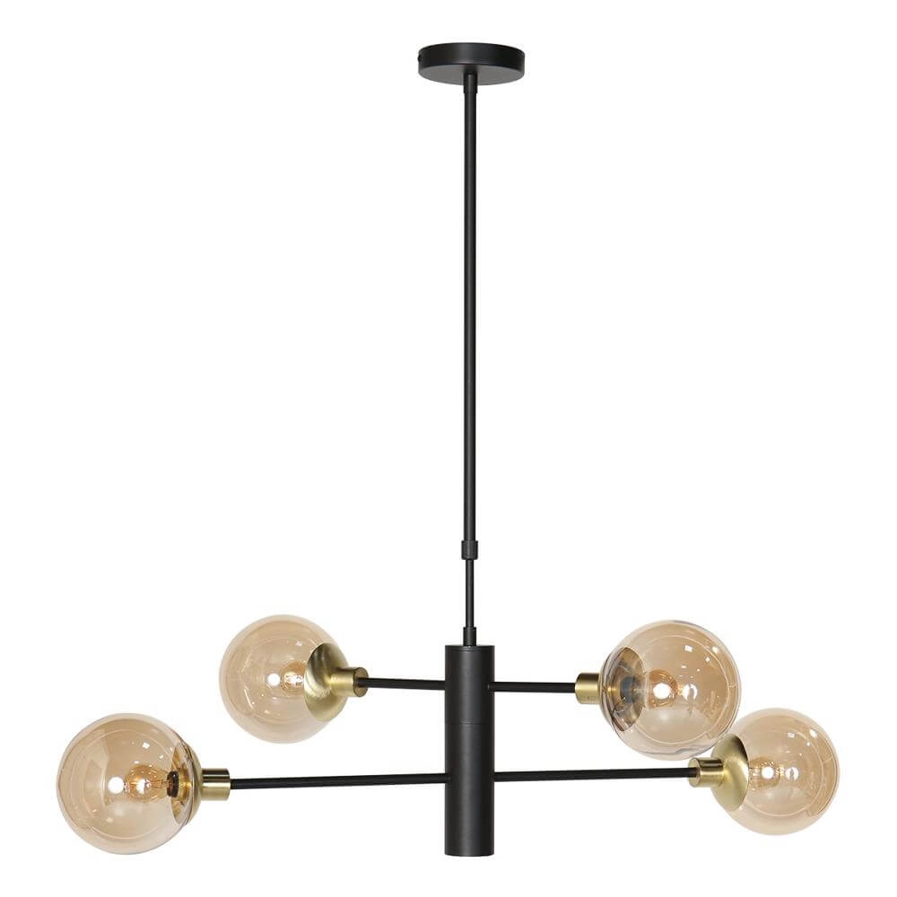 Suspension design Constellation noir avec verre ambré Steinhauer 8712746173048
