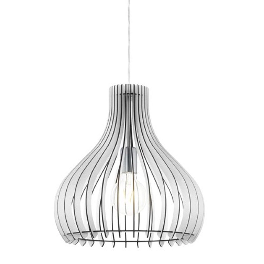 Lampe à suspension Tindori Bois blanc 38cm