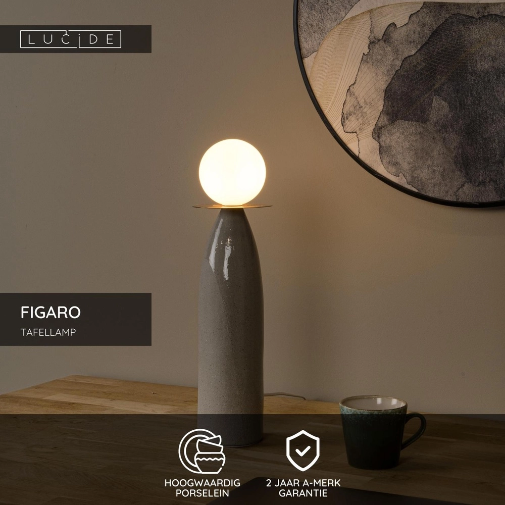 Lampe de table unique Figaro 48 cm Lucide 5411212134899