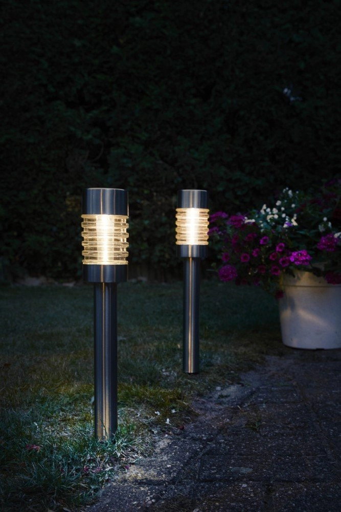 Lot de 2 spots à pointes Torino Solaire en acier inoxydable Luxform 8719099292556