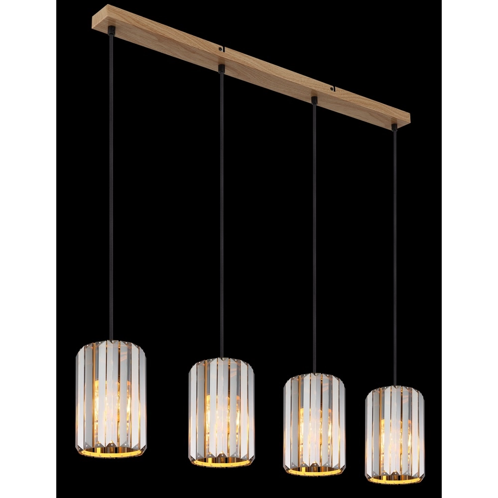 Lampe suspendue Run Bois 4-léger Globo 9007371519965