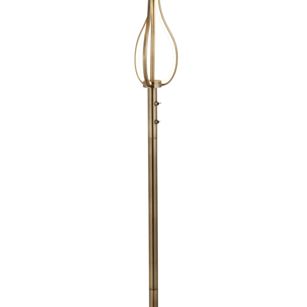 Lampe de table sur pied Vegas brun bronze avec taupe Searchlight 5053423139302