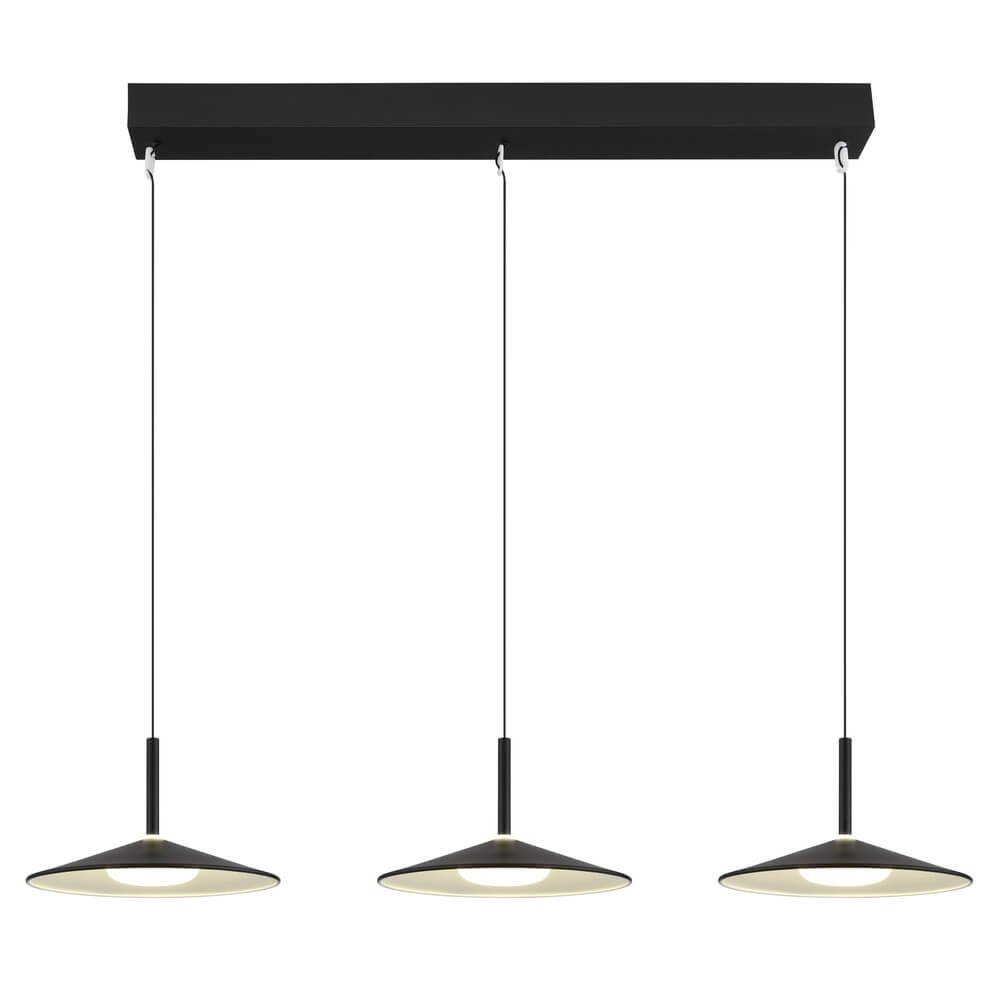 Suspension design Lampone 3 lumières noir Globo 9007371462810