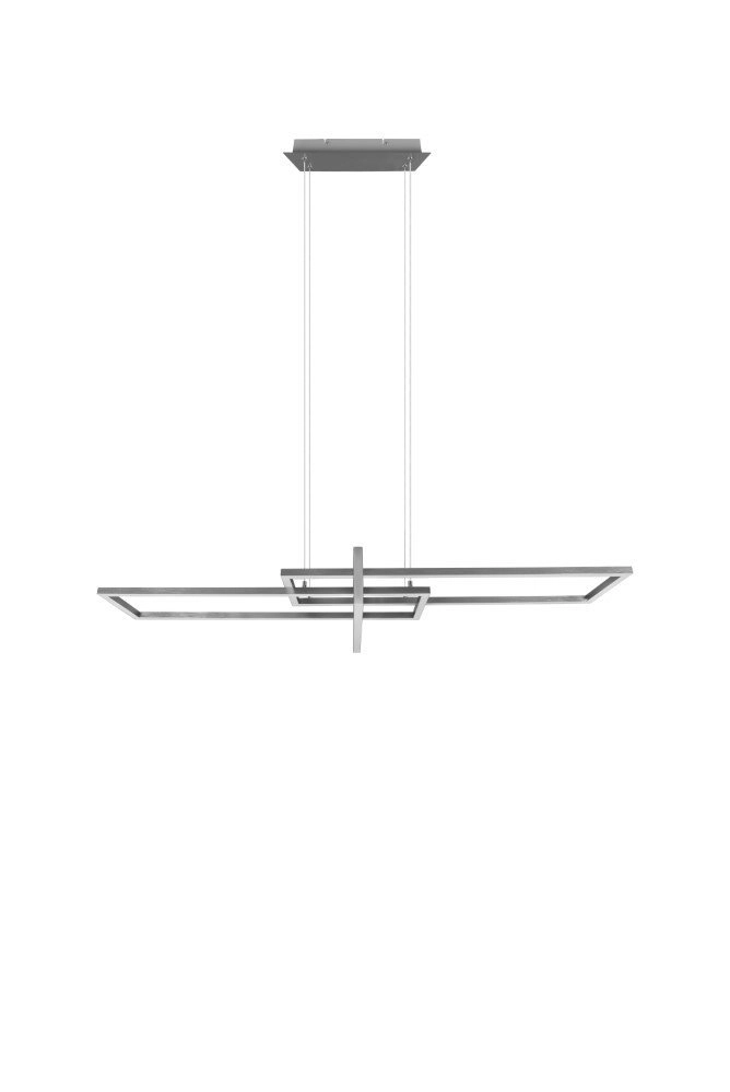 Lampe à suspension LED Salinas 110cm gris métallisé Trio 4017807487909