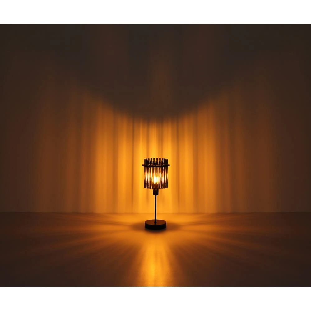 Suspension noire Gorley avec verre ambré Ø 40cm Globo 9007371465996