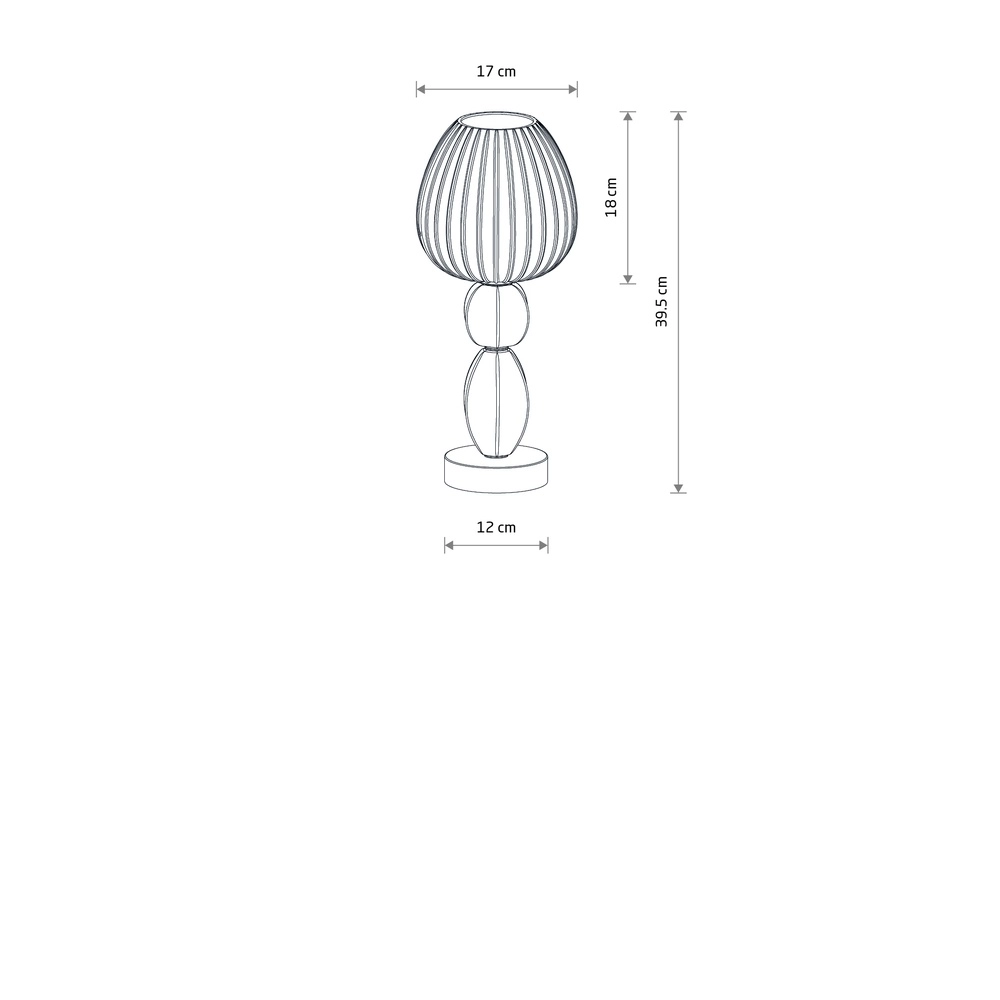 Lampe de table Corals Ø 16 cm de gris Lyora 5903139119788