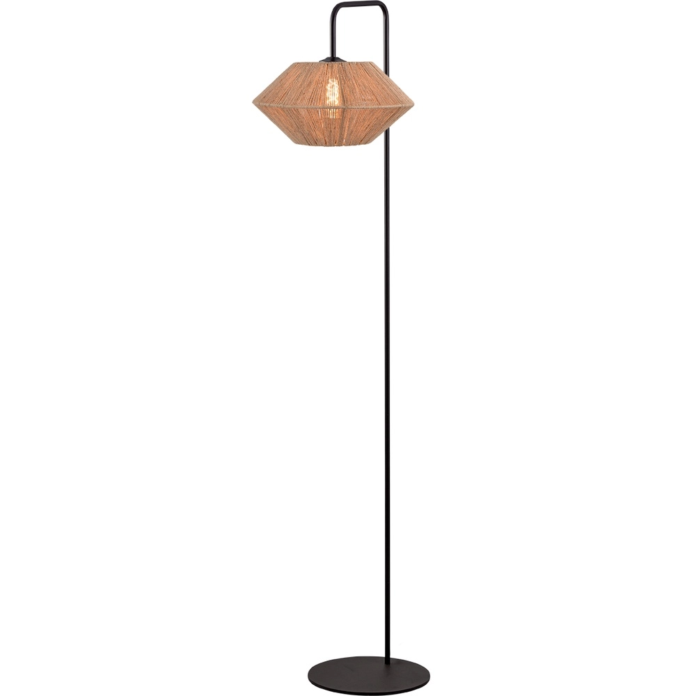 Lampe de pied Bicono avec un bonnet en corde Ø35cm