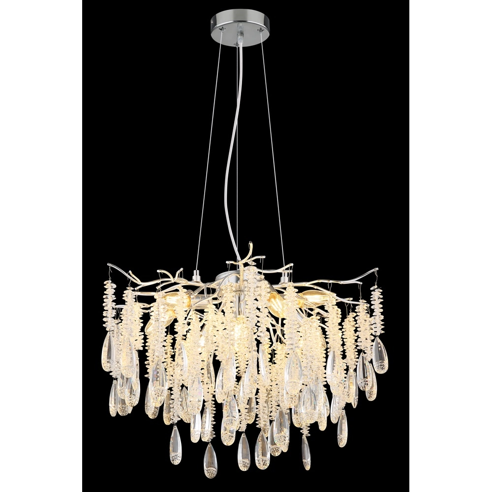 Lampe suspendue Kinga gris argenté Ø 60cm Globo 9007371572984