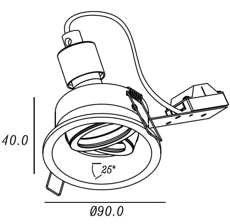 Spot encastrable rond Roura champagne Artdelight 8720701103542