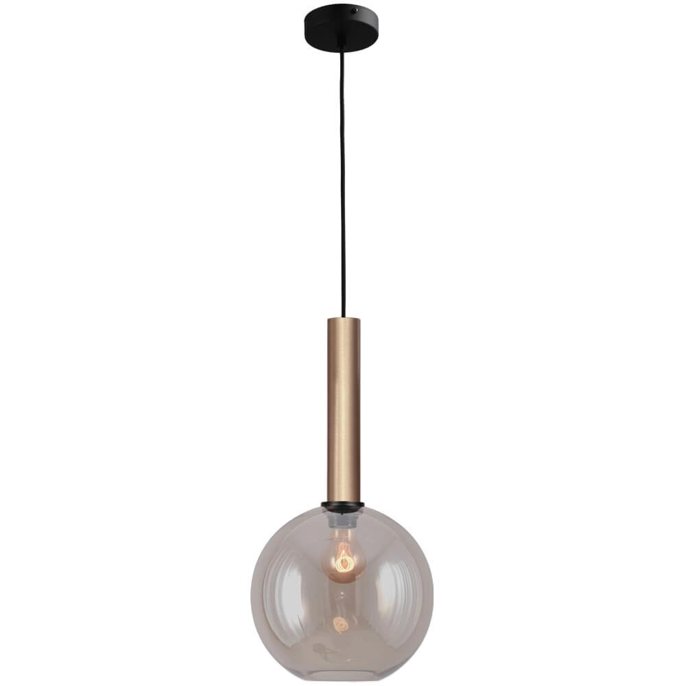 Lampe suspendue Ø 25cm Bella 2 Laiton doré avec verre doré Lampe suspendue Ø 25cm Bella 2 Laiton doré avec verre doré