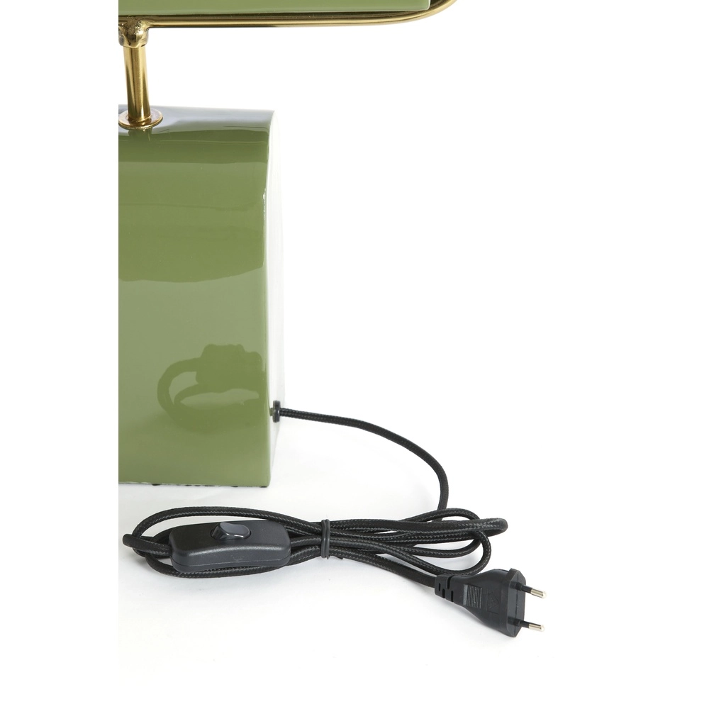 Lampe de bureau vert clair Cardona avec or - 1x E27 Light & Living 8717807816261