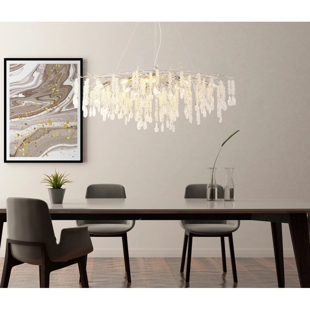 Lampe suspendue Kinga Gris argenté 120cm Globo 9007371569991