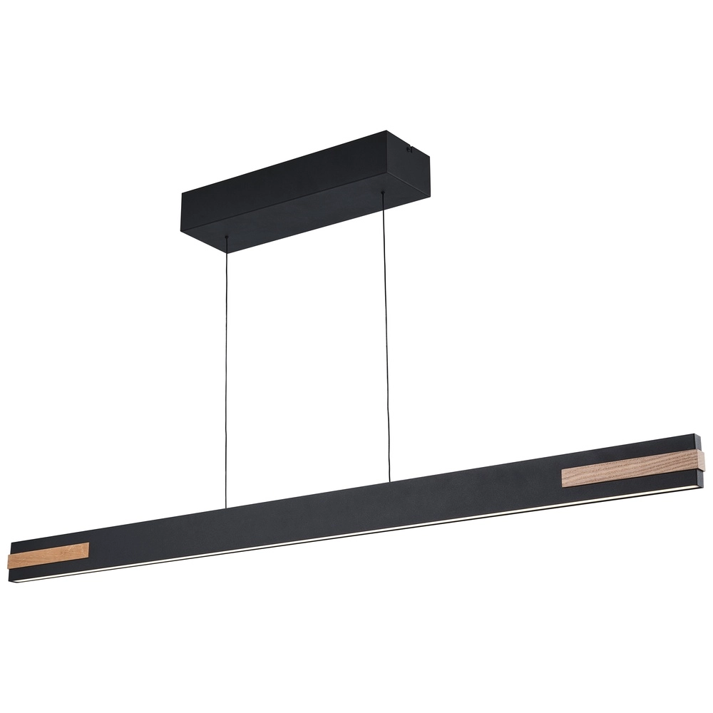 Lampe suspendue élégante Streamline noir avec bois Brilliant 4004353463631