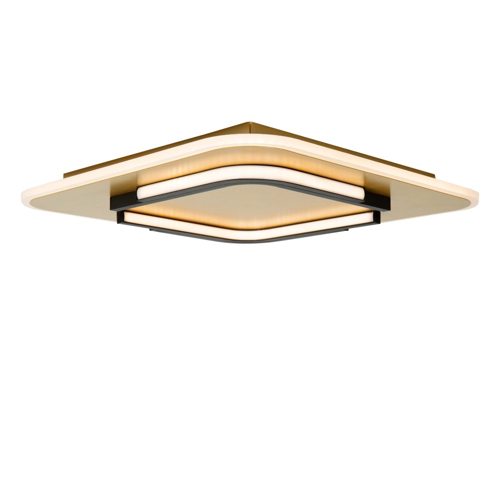 Conception de plafonds Andreas 40 x 40cm - 30W noir avec or Lucide 5411212441751