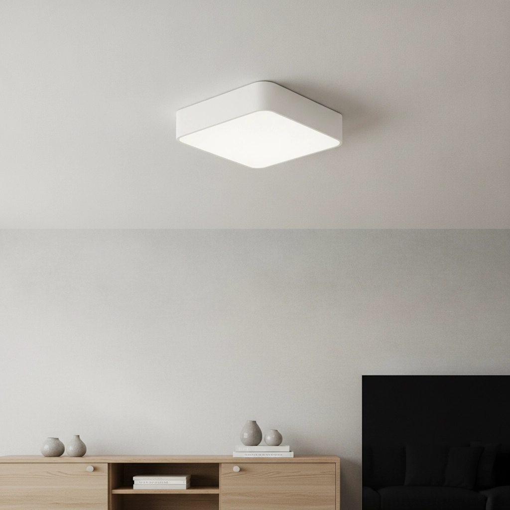 Plafonnier carré Ragu blanc 36cm