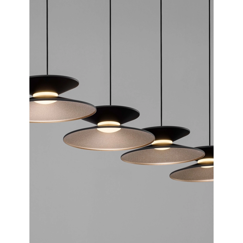 Suspension design Morfi Droit 5 lumières noir Lyora 5212017458490