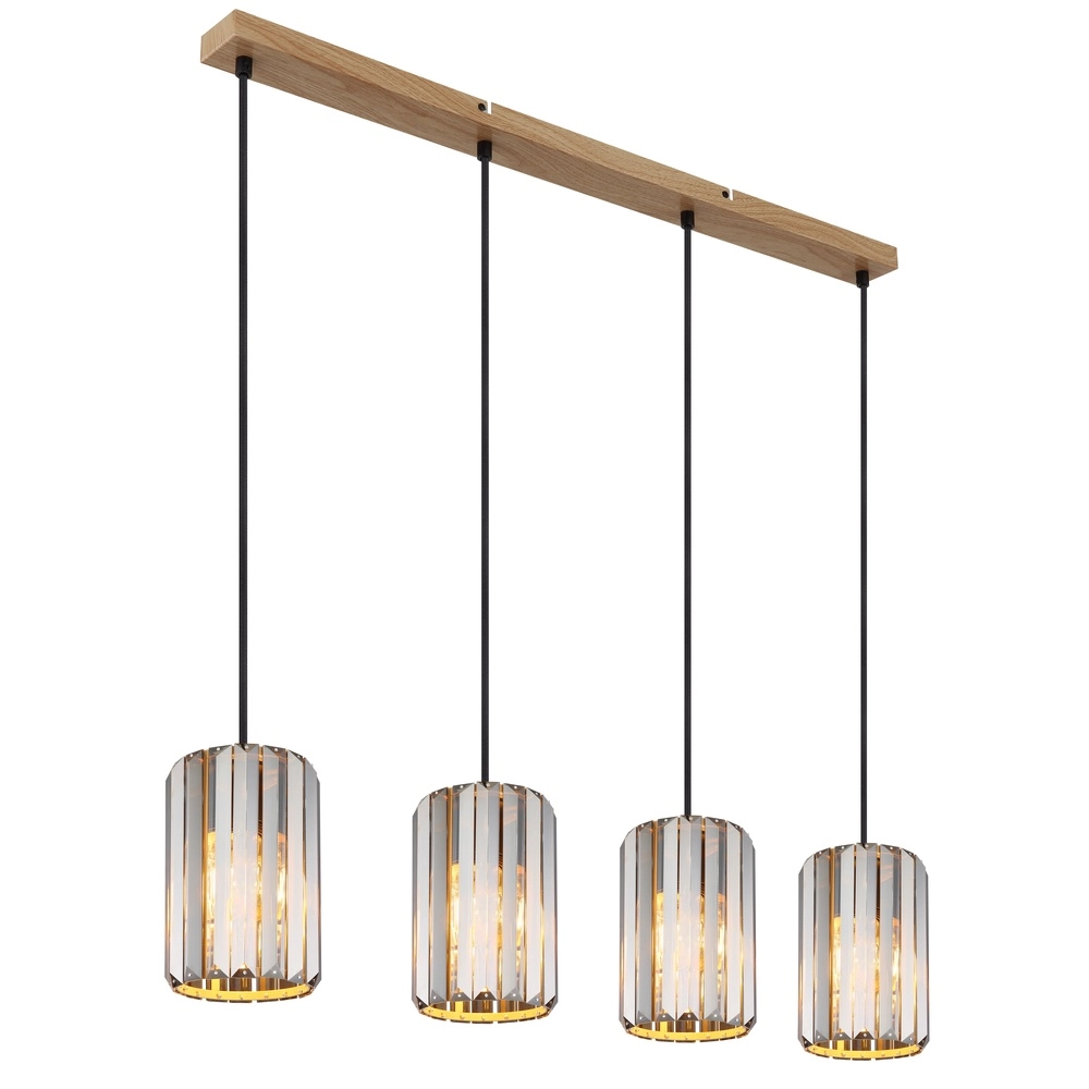 Lampe suspendue Run Bois 4-léger