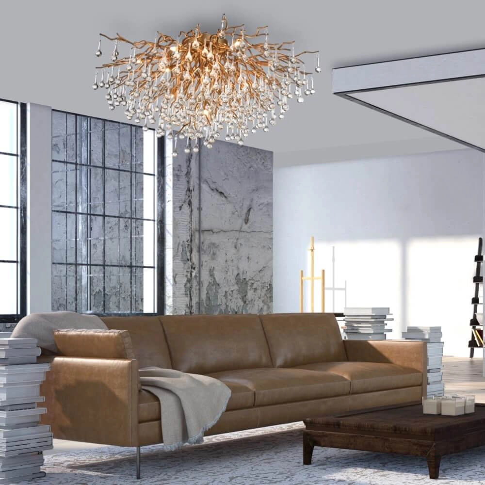 Lustre Icicle laiton 100cm Paul Neuhaus 4012248352106