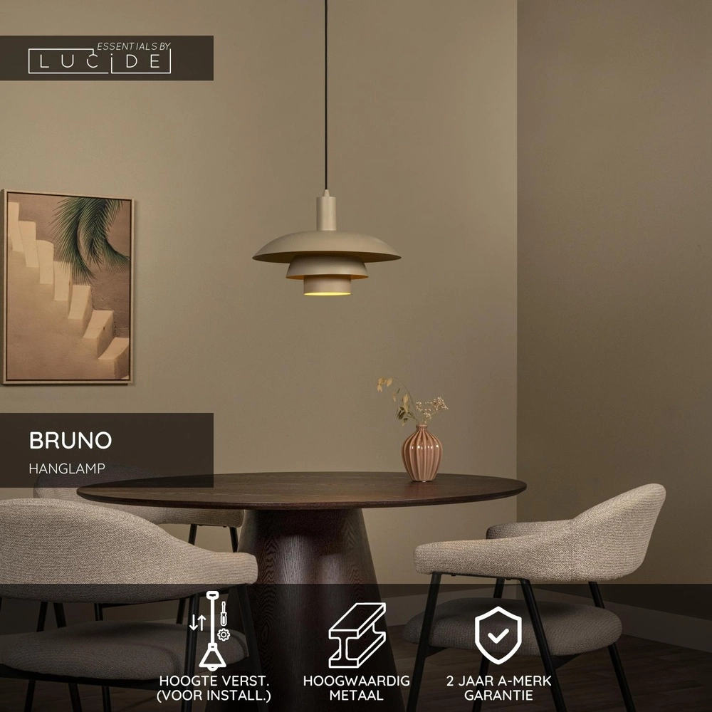 Lampe pendante de conception Bruno brun sable Lucide 5411212212238
