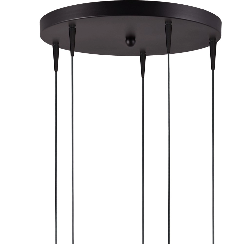 Lampe suspendue à 5 lumières Talana noir avec nickel Ø 35cm DTW Masterlight 8718121352282