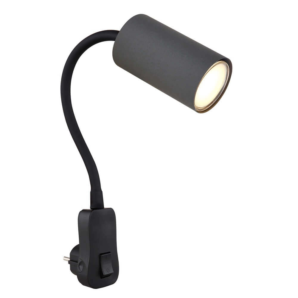 Lampe noire Robby Douille avec gris