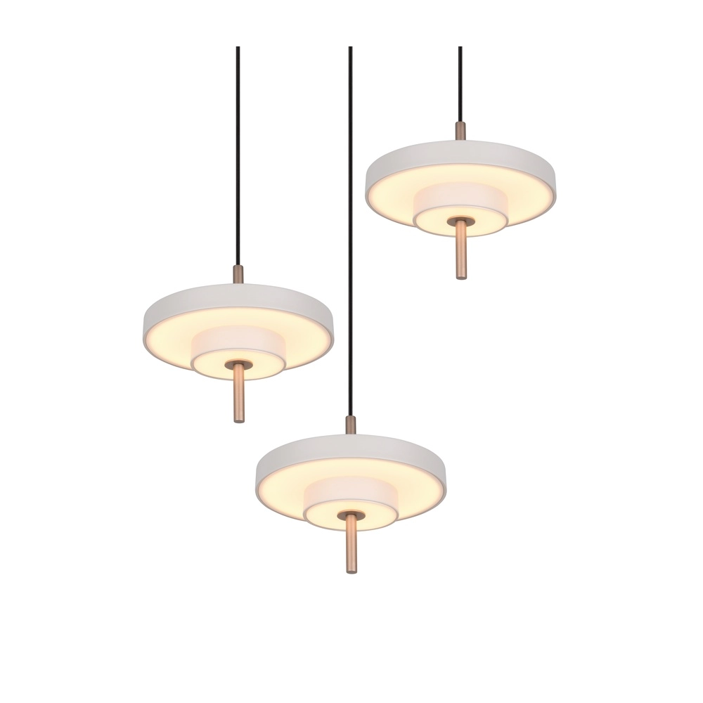 Suspension 3 lumières Keaton Rond blanc Trio 4017807655407