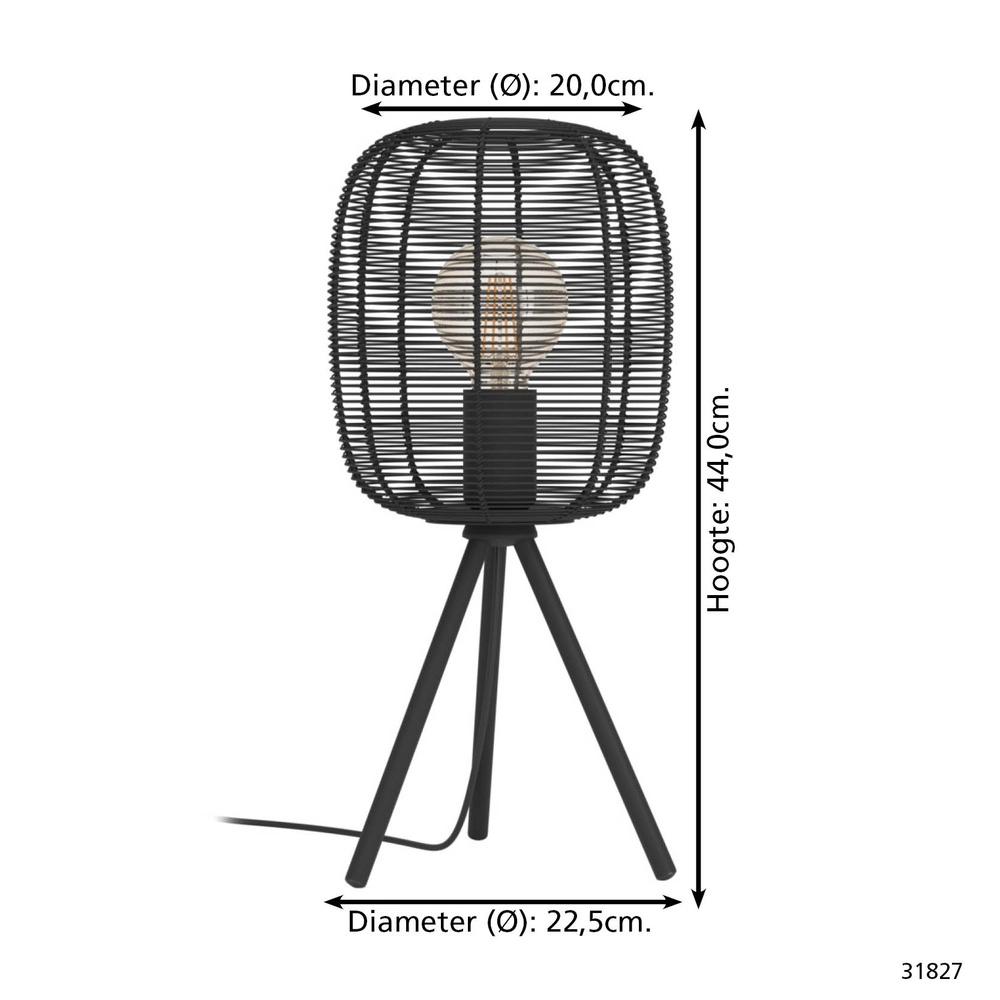 Lampe de table en fil de fer Rinroe Eglo 9002759318277