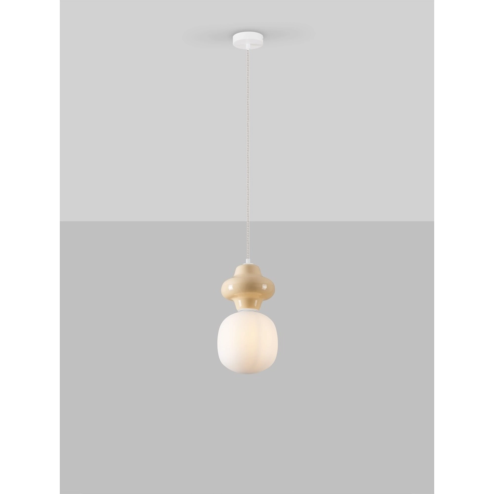 Suspension Clio S céramique jaune Lyora 5212017461186