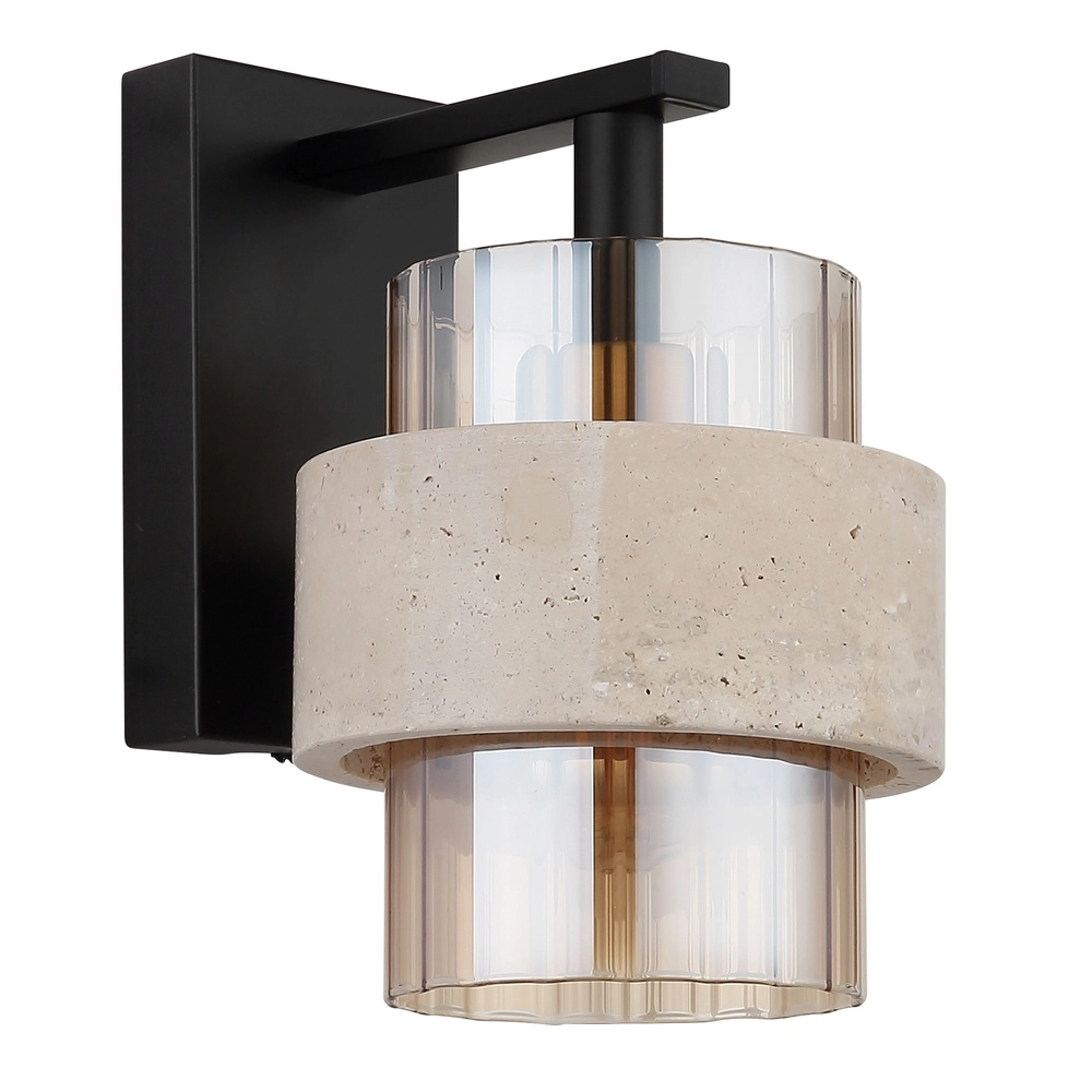 Lampe murale Daren noir avec marbre Globo 9007371589661