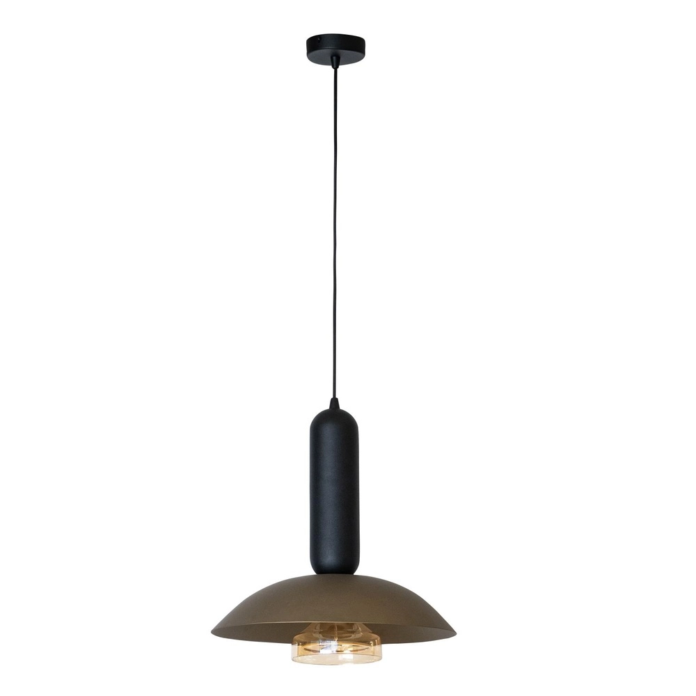 Lampe suspendue Grantham Café brun