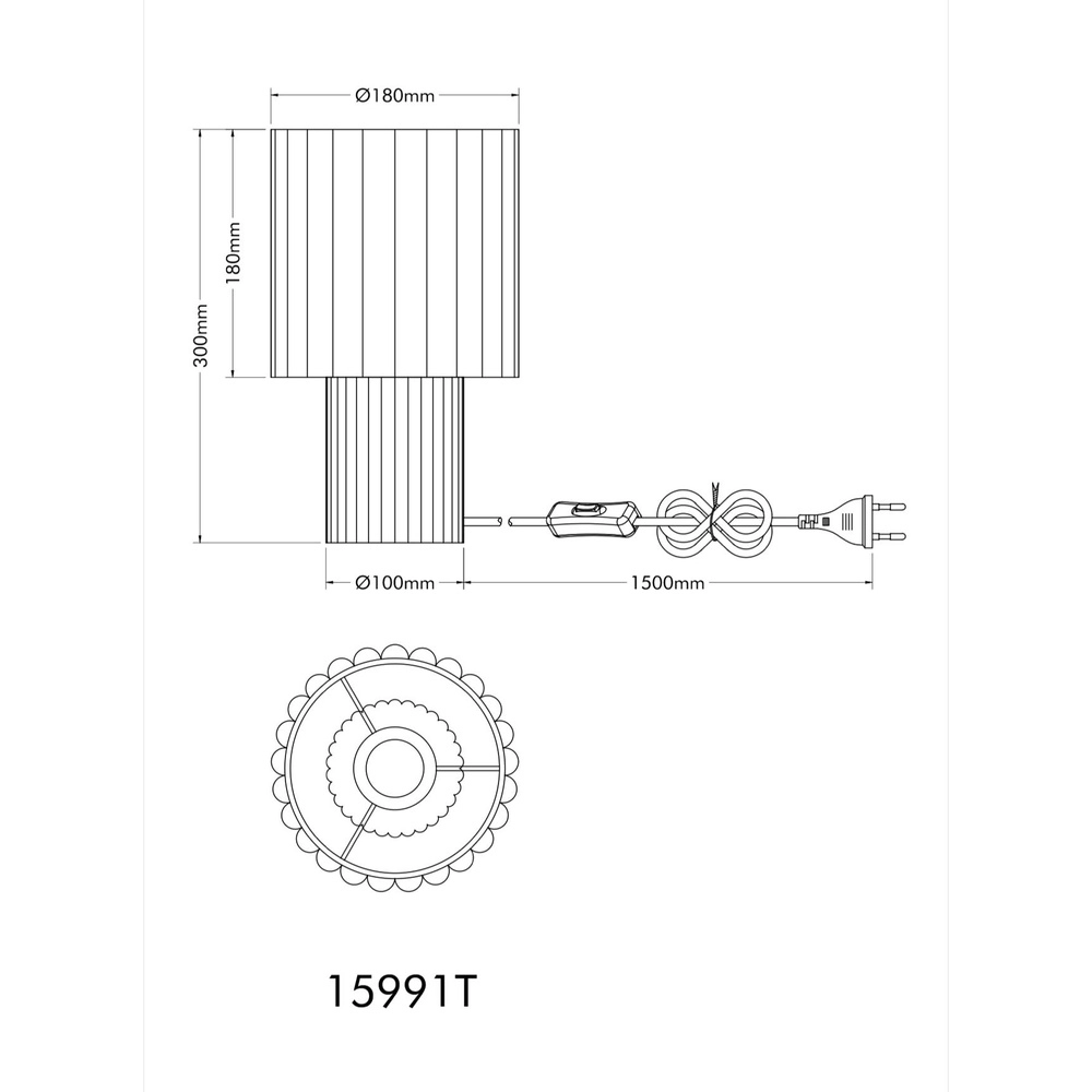 Lampe de table unique Jannie Rond brun Globo 9007371586905