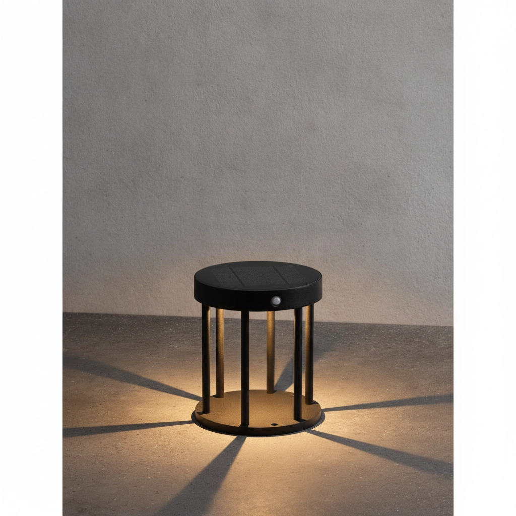 Lampe de jardin solaire Aigo anthracite 18cm