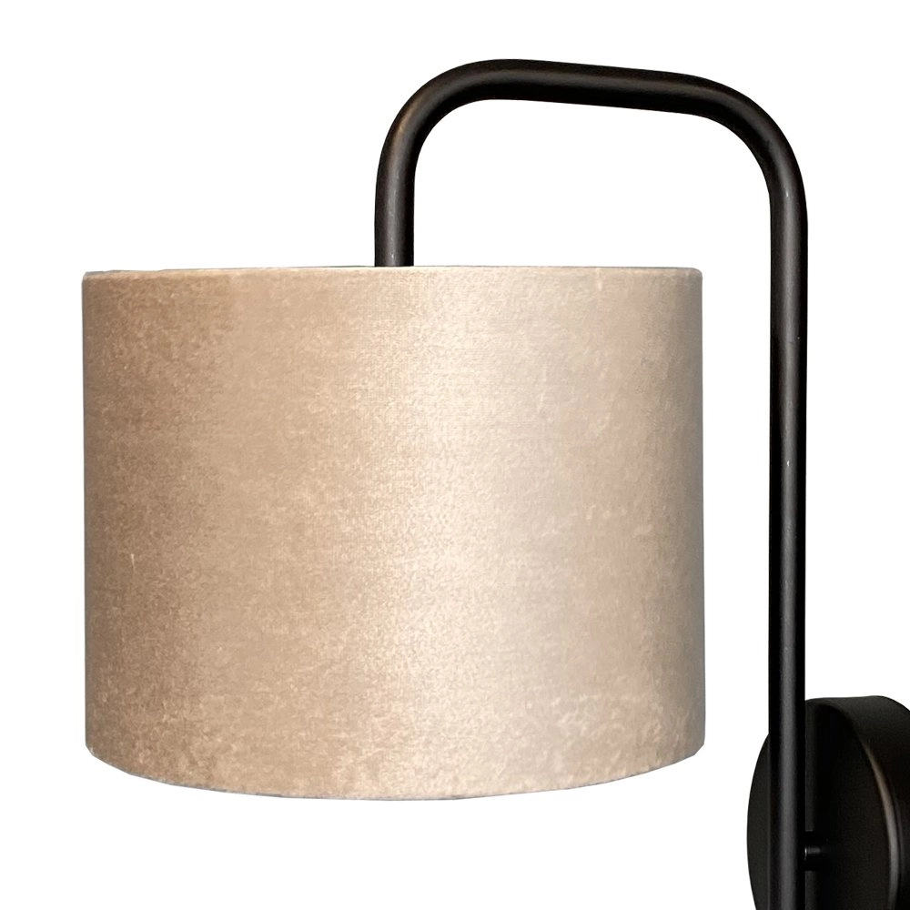 Applique noire Venus avec abat-jour couleur sable Masterlight 8718121251196