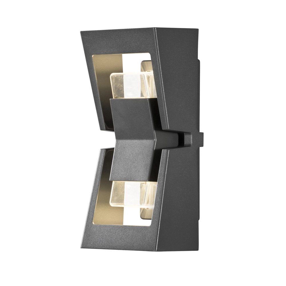 Spot mural LED Potenza 2 lumières anthracite