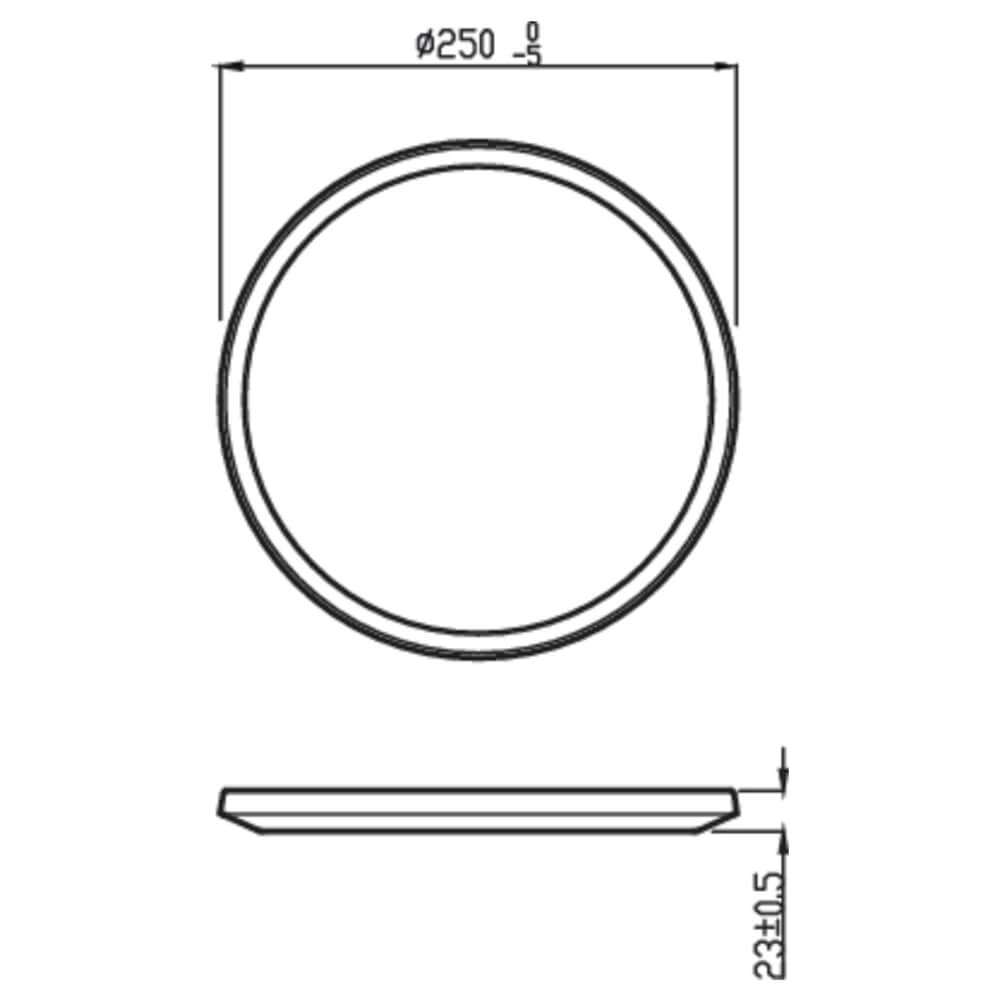 Plafonnier blanc SuperSlim Ø 25 cm Philips 8719514417953
