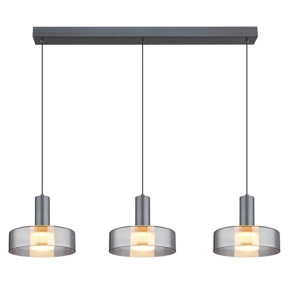 Suspension élégante Grant Gris 3 lumières Globo 9007371474875