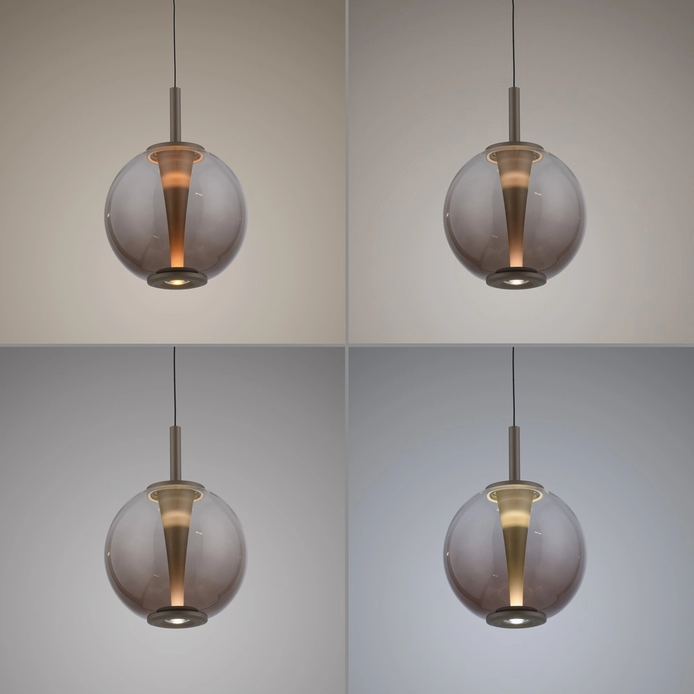 Suspension LED Pure Infinity avec verre ambré - Ø 18cm Paul Neuhaus 4012248399040